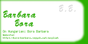 barbara bora business card
